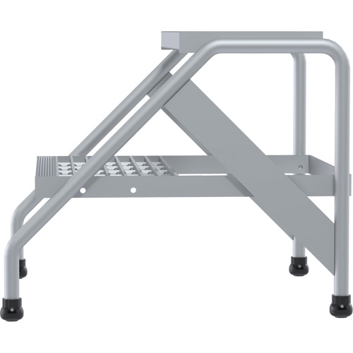 Aluminum Step Stand, 2 Step(s), 22-13/16" W x 24-9/16" L x 20" H, 500 lbs. Capacity Absolute Business Supply