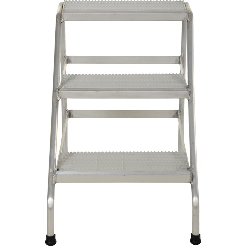 Aluminum Step Stand, 3 Step(s), 22-13/16" W x 34-9/16" L x 30" H, 500 lbs. Capacity Absolute Business Supply