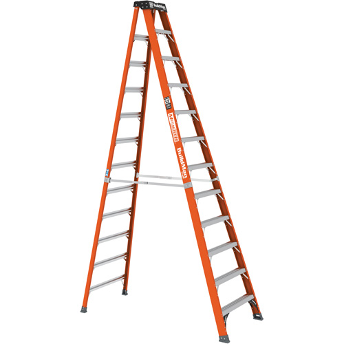 Step Ladder, 12', Fibreglass, 375 lbs. Capacity, Type 1AA Absolute Business Supply