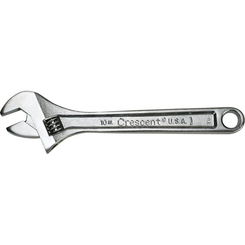 Cl&eacute;s &agrave; molette Crescent, 8" lo, la max. 1-1/8", Chrome Absolute Business Supply