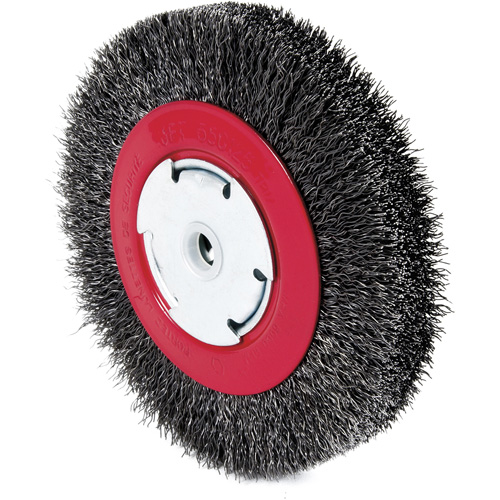 101F-3M Crimped Wire Wheel, 6" Dia., 0.014" Fill, 1/2"/2"/5/8" Arbor Absolute Business Supply