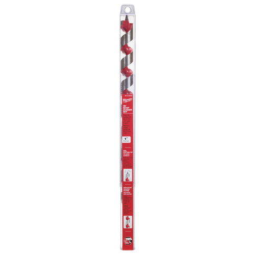 Ship Auger Drill Bit, 1" Diameter, 15" Flute, 7/16" Hex Shank Absolute Business Supply