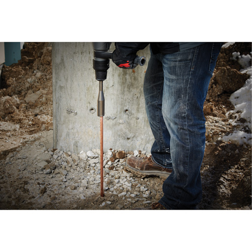 SDS-Max Ground Rod Driver, 3/4"/5/8" Tip, 3/4" Drive Size, 10" Length Absolute Business Supply