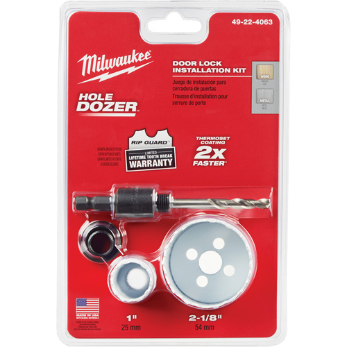 Hole Dozer Door Lock Hole Saw Kit, 4 Pieces Absolute Business Supply