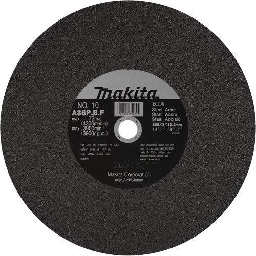 Metal Cutting Wheels, 14" x 1/8", 1" Arbor, Aluminum Oxide, 3900 RPM Absolute Business Supply