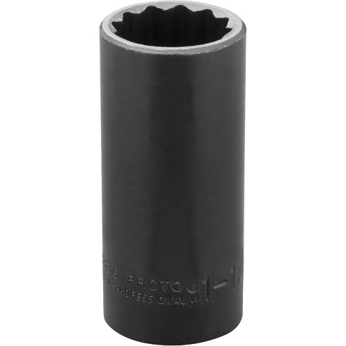 Socket, Impact, 1-1/8", 1/2" Drive, 12 Points, Deep Absolute Business Supply
