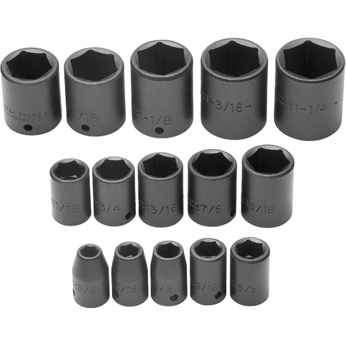 Socket Set, 6 Pcs, Impact, 1/2" Drive Size Absolute Business Supply