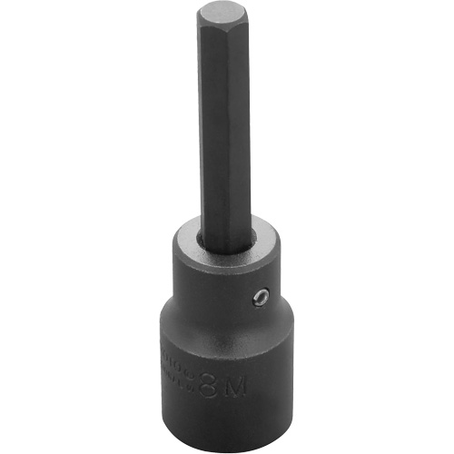 Socket Bit, Hex, 8 mm x 3-1/4" L, 1/2" Drive Absolute Business Supply