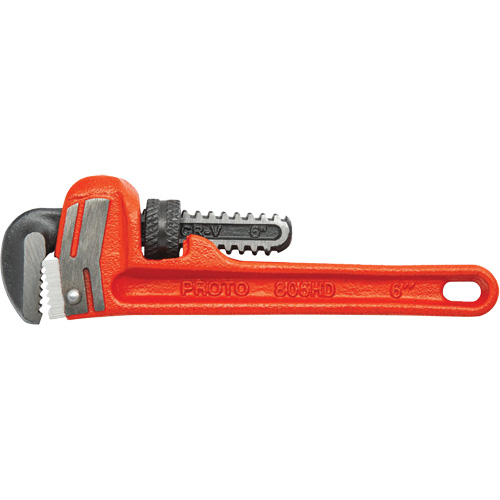 Cl&eacute; &agrave; tuyau en fonte robuste, Cap des m&acirc;choires 3/4", Longueur 6", Fini Rev&ecirc;tement en poudre, Prise Aucune Absolute Business Supply