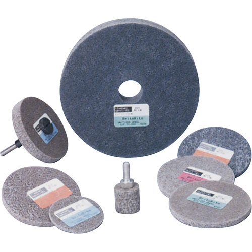 Meule homog&egrave;ne &agrave; faible densit&eacute; de s&eacute;rie 500 Standard Abrasives, 3" x 1/4", Arbre de 1/4", Grain de Moyen, Oxyde d'aluminium Absolute Business Supply