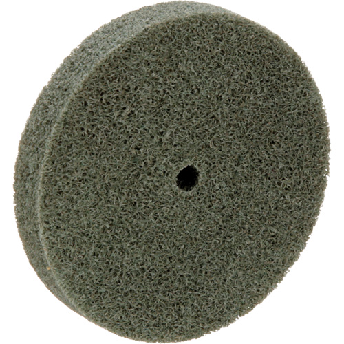 Meule homog&egrave;ne &agrave; faible densit&eacute; de s&eacute;rie 500 Standard Abrasives, 3" x 1/2", Arbre de 1/4", Grain de Moyen, Oxyde d'aluminium Absolute Business Supply