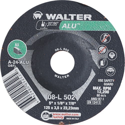 Depressed Centre Grinding Wheels - Aluminium Type 27, 5" x 1/8", 7/8" Arbor, Type 27 Absolute Business Supply