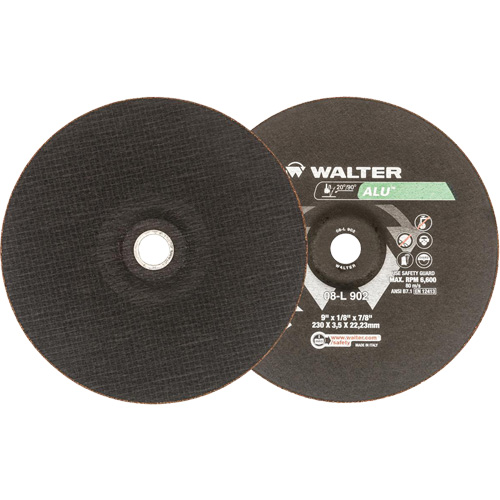 Depressed Centre Grinding Wheels - Aluminium Type 27, 9" x 1/8", 7/8" Arbor, Type 27 Absolute Business Supply