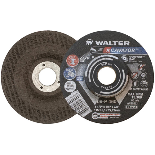 XCAVATOR Grinding Wheel, 4-1/2" x 1/4", 7/8" Arbor, Zirconium, Type 27 Absolute Business Supply