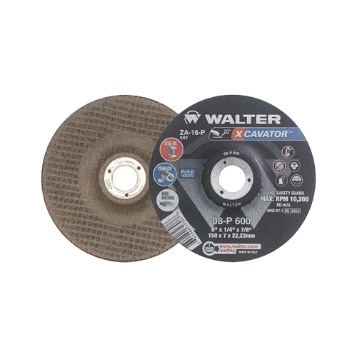 XCAVATOR Grinding Wheel, 6" x 1/4", 7/8" Arbor, Zirconium, Type 27 Absolute Business Supply