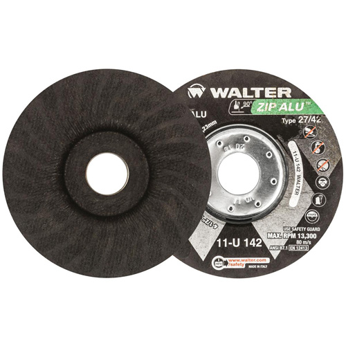 Meule &agrave; tronçonner Zip Alu, 4-1/2" x 3/64", Arbre de 7/8", Type 27, Oxyde d'aluminium, 13 300 Tr/min Absolute Business Supply