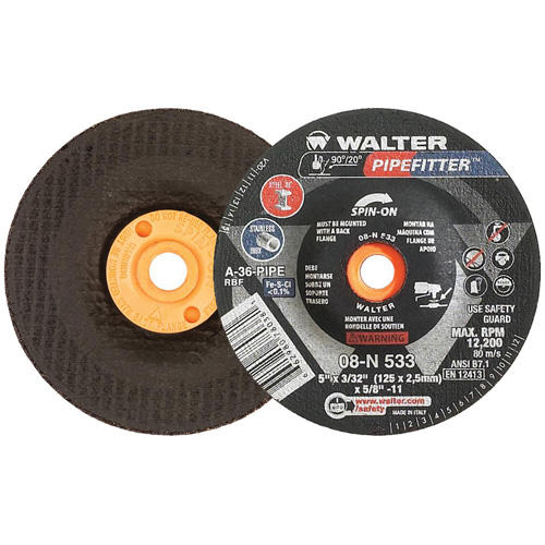 PIPEFITTER Grinding Wheel, 5" x 3/32", 5/8"-11 Arbor, Aluminum Oxide, Type 27 Absolute Business Supply