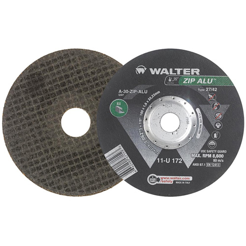 Zip Alu Cut-Off Wheel, 7" x 1/16", 7/8" Arbor, Type 27, Aluminum Oxide, 8600 RPM Absolute Business Supply