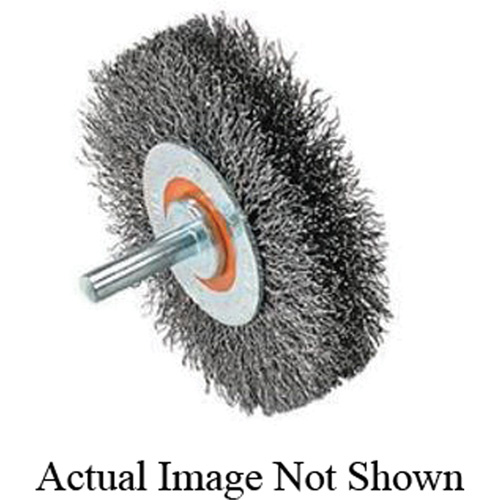 Mounted Crimped Wire Wheel, 3" Dia., 0.0118" Fill Absolute Business Supply