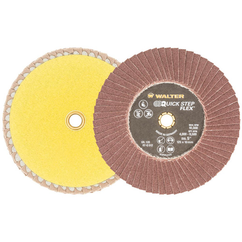 QUICK-STEP FLEX Flap Disc, 5" x Type 29, 120 Grit, Aluminum Oxide Absolute Business Supply