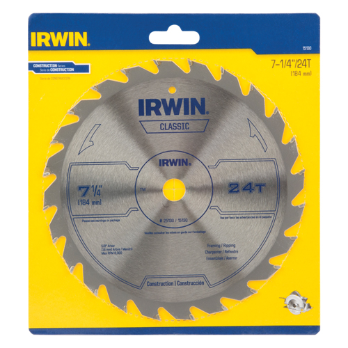 Contractor Saw Blades - Classic Series Saw Blades, 7-1/4", 24 Teeth, Wood Use Absolute Business Supply