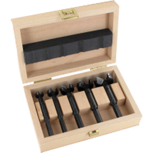 Bormax Forstner Bit Kits in a Wooden Box, 7 Pieces, Steel Absolute Business Supply