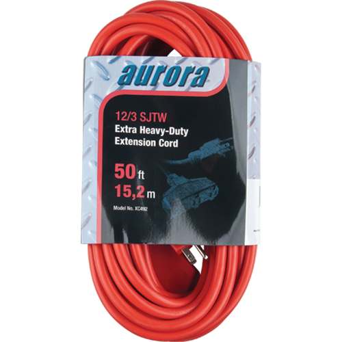 Cordon rallonge en vinyle, Ext&eacute;rieur, SJTW, AWG 12/3, 15 A, 3 prise(s), 50' Absolute Business Supply