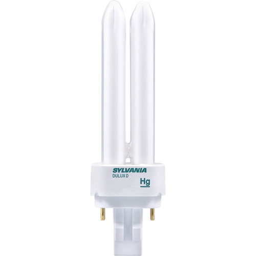 Dulux&reg; D/E Double-Tube Compact Fluorescent Lamp, D (T4), 13 W, 4100 K, G24Q-1 Base, 20000 hrs. Absolute Business Supply