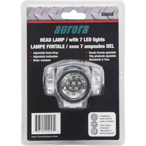 Headlamp, LED, 28 Lumens, 20 Hrs. Run Time, AAA Batteries Absolute Business Supply
