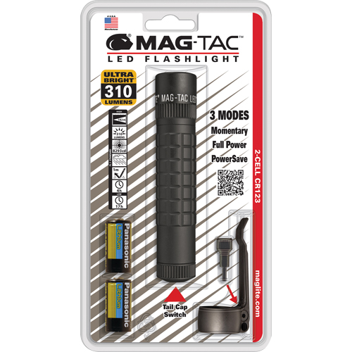 Lampes de poche tactiques Mag-Tac, DEL, 310 lumens, Piles CR123 Absolute Business Supply