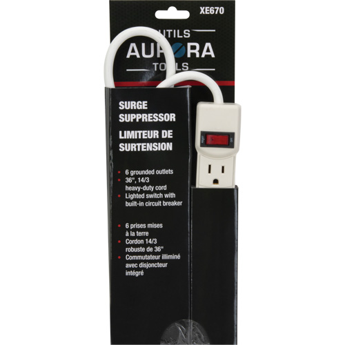 Limiteur de surtension, 6 Prises, 200 J, 1875 W, Cordon 3' Absolute Business Supply
