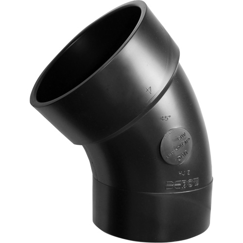 Raccord sanitaire en coude m&acirc;le-femelle 45°, Chantepleure x noeud, Plastique, 2" Absolute Business Supply