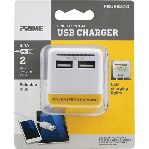 Prime&reg; High-Speed USB Charger Absolute Business Supply