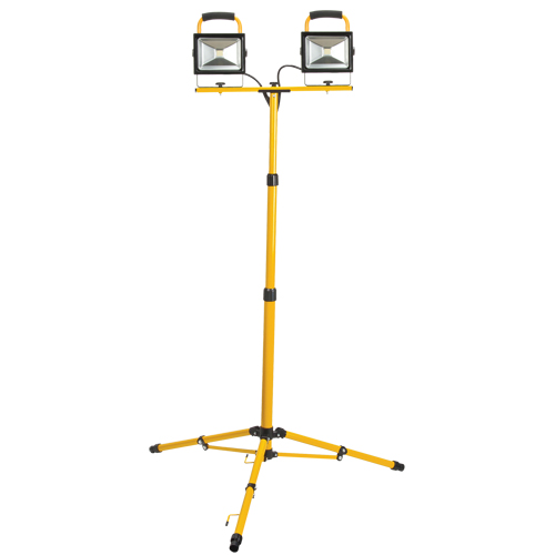 Twin-Head Work Light, LED, 40 W, 4800 Lumens, Aluminum Housing Absolute Business Supply