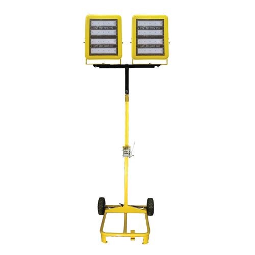 Chariot d'&eacute;clairage &agrave; deux t&ecirc;tes avec treuil, DEL, 400 W, 60 000 lumens, Boîtier en Aluminium Absolute Business Supply
