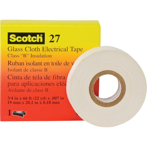 Ruban isolant en toile de verre 27 Scotch, 12 mm (1/2") la x 20 m (66') lo Absolute Business Supply