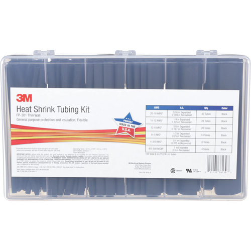 Tube thermor&eacute;tractable, Paroi mince, 6", 1" (2,54cm) - 0,1875" (0,48cm) Absolute Business Supply
