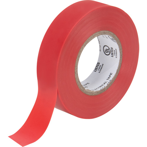 Electrical Tape, 19 mm (3/4") x 18 M (60'), Red, 7 mils Absolute Business Supply