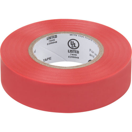 Electrical Tape, 19 mm (3/4") x 18 M (60'), Red, 7 mils Absolute Business Supply