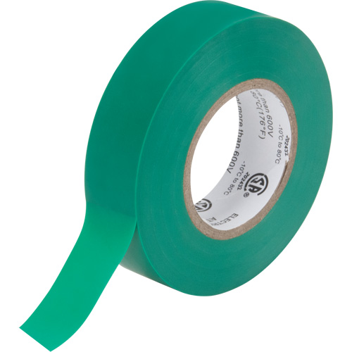 Electrical Tape, 19 mm (3/4") x 18 M (60'), Green, 7 mils Absolute Business Supply