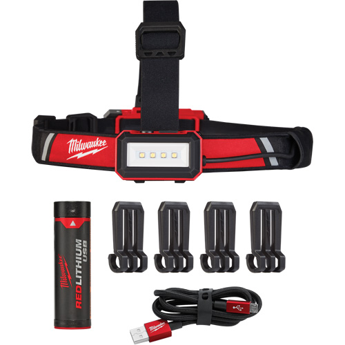 Low-Profile USB Headlamp, LED, 600 Lumens, 2 Hrs. Run Time, Rechargeable Batteries Absolute Business Supply