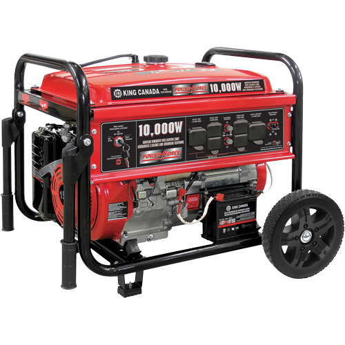 G&eacute;n&eacute;ratrice &agrave; essence &agrave; d&eacute;marreur &eacute;lectrique, 10000 W de surtension, 7500 W nominale, 120 V/240 V, R&eacute;servoir de 25 L Absolute Business Supply