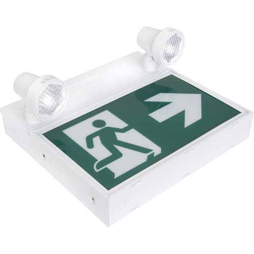 Enseigne d'homme qui court avec &eacute;clairage de s&eacute;curit&eacute;, DEL, &agrave; piles/&agrave; raccordement fixe, 12-1/10" lo x 11" la, Pictogramme Absolute Business Supply