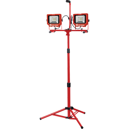 Twin Work Light with Tripod, LED, 40 W, 6000 Lumens, Aluminum Housing Absolute Business Supply