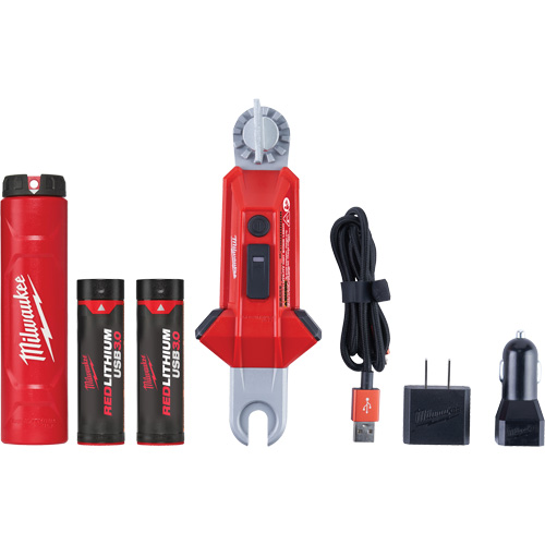 REDLITHIUM USB Utility Hot Stick Light, LED, Rechargeable Batteries, Aluminum Absolute Business Supply