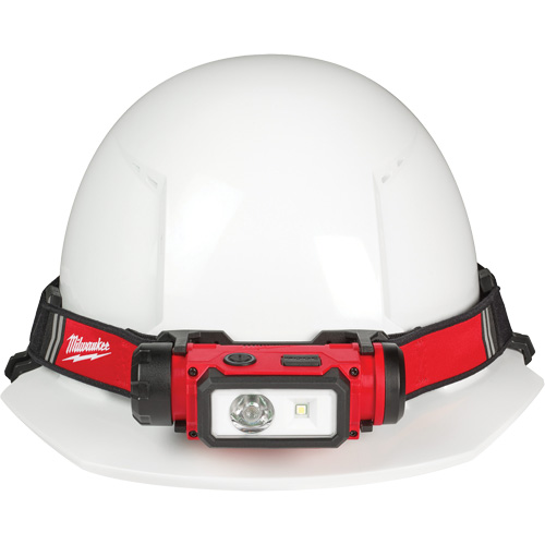 REDLITHIUM USB Hardhat Headlamp, LED, 600 Lumens, 5 Hrs. Run Time, Rechargeable Batteries Absolute Business Supply