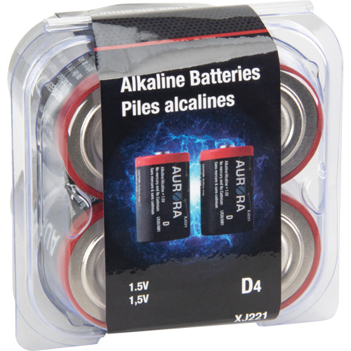 Industrial Alkaline Batteries, D, 1.5 V Absolute Business Supply