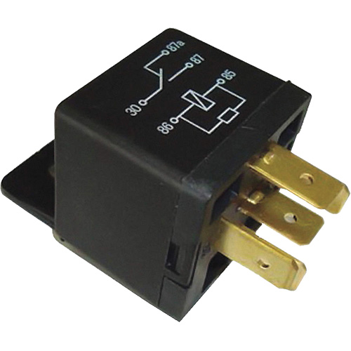Mini relais unipolaire &agrave; une direction avec r&eacute;sistance, Prise, 40 A, 12 V Absolute Business Supply