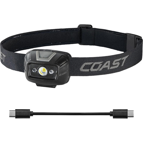 Lampe frontale projecteur &agrave; grand angle bicolore FL20R , DEL, 520 lumens, 2,5 hres de fonctionnement, piles Rechargeable Absolute Business Supply