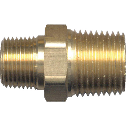 Mamelon de r&eacute;duction hexagonal, Laiton, 1/2" x 3/8", NPT x NPT Absolute Business Supply